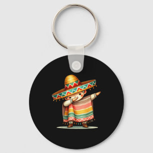 Chaveiro Divertido dabbing mexicano poncho sombrero cinco d