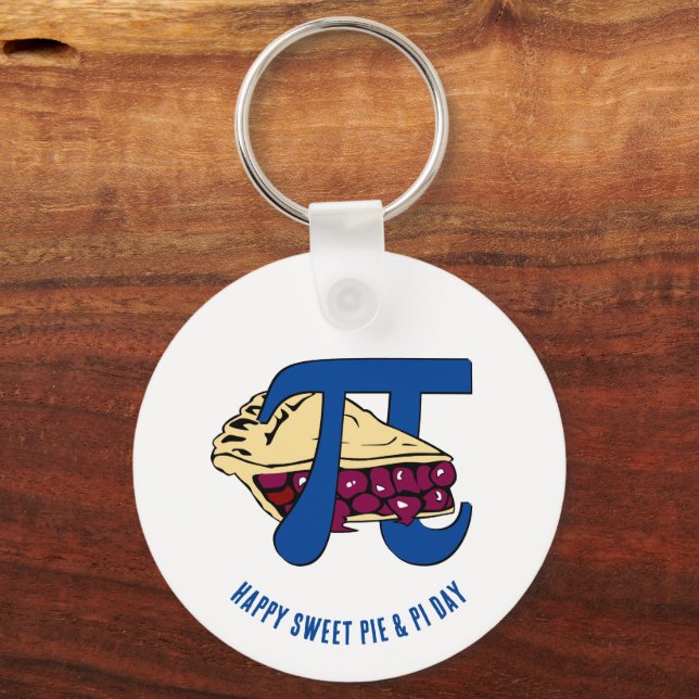 Chaveiro Divertido doce tarte de cereja FELIZ DIA PI (Frente)