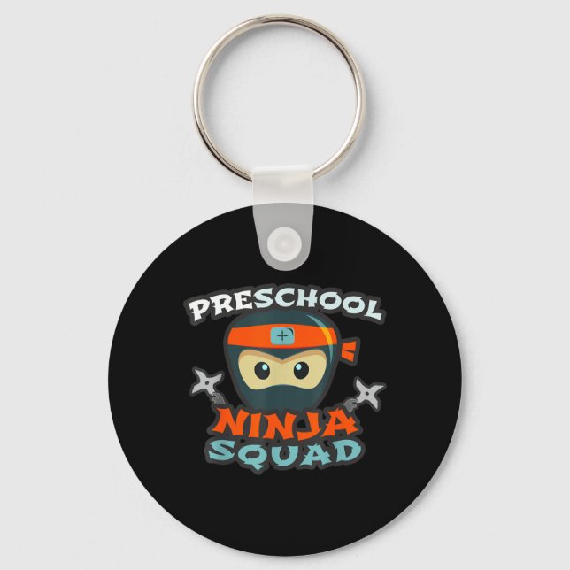 Chaveiro Divertido EQUIPA NINJA PRÉ-ESCOLAR Volta às Aulas  (Frente)