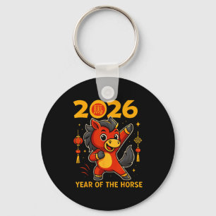 Chaveiro Divertido Kawaii Lunar 2026 Ano do Cavalo Chinês
