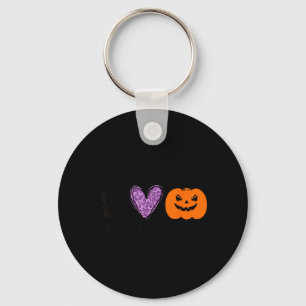 Chaveiro Divertido Paz Amor Halloween Gato Preto