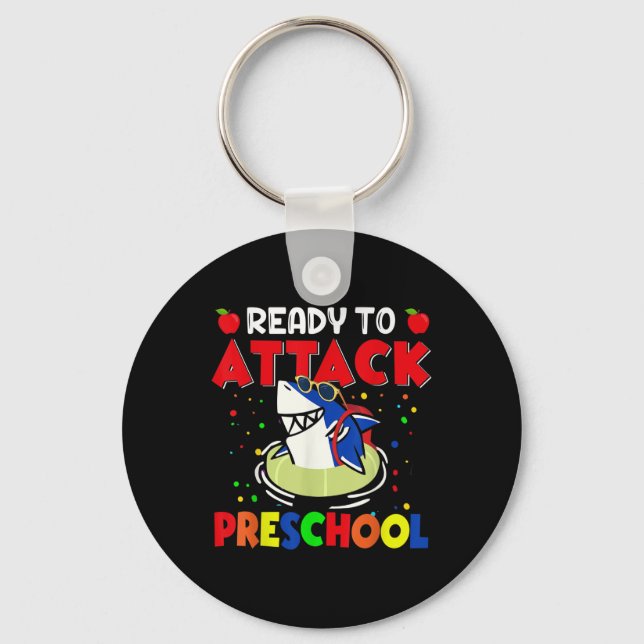 Chaveiro Divertido Pronto Para Atacar Professor Pré-Escolar (Frente)