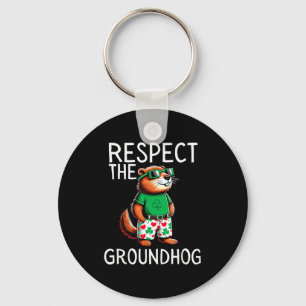 Chaveiro Divertido Respeite O Groundhog Dia Do Ground Hog D