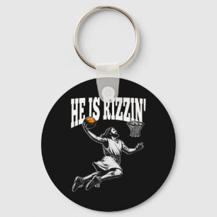 Chaveiro Divertido Retro Ele Está Rizzin Pascua Cristã Joga