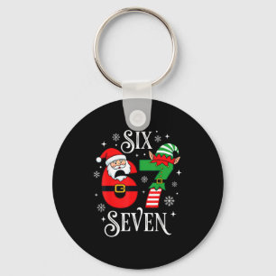 Chaveiro Divertido Seis Sete 67 Meme 6 7 Elfo Papai Noel Na