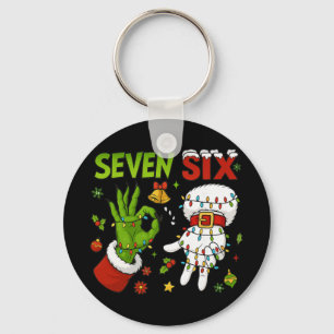 Chaveiro Divertido Seis Sete 67 Meme 6 7 Natal Elfo Mão Men