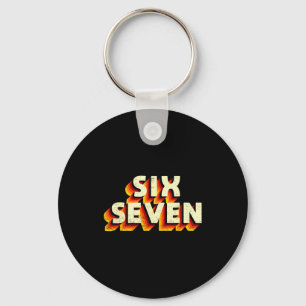 Chaveiro Divertido Seis Sete 6 7 Design de Meme