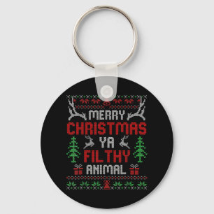 Chaveiro Divertido Sozinho Em Filmes Domésticos Feliz Natal