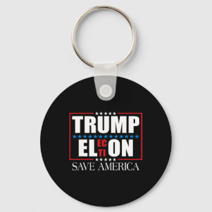 Chaveiro Divertido Trump Eleição Bandeira EUA Trump Elon Sa