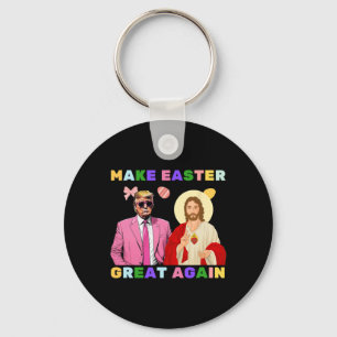 Chaveiro Divertido Trump Jesus Cristo Faça a Páscoa Grande