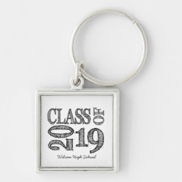 Chaveiro Divertimento & classe simples do esboço da caneta