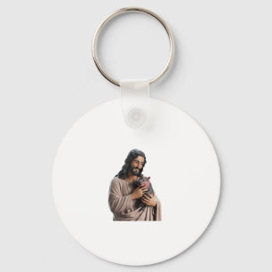 Chaveiro Divine Connection_ Jesus com Moo Deng Pygmy Hippo