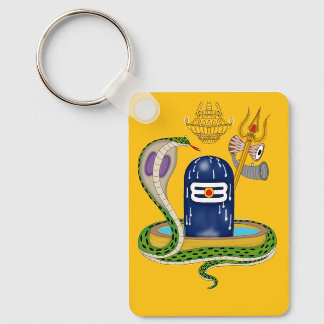 Chaveiro Divine Shivlingam Keychain – Sacred Mahadev Symbol (Frente)