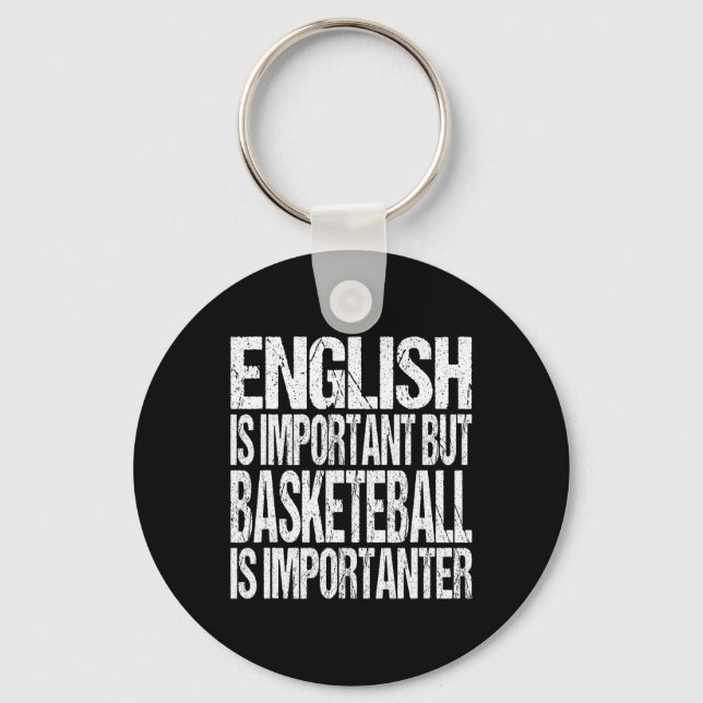 Chaveiro Divirta-Se Cota De Basquete Inglês É Importante Jo (Frente)