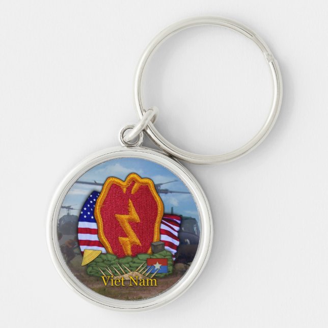 Chaveiro Divisão de infantaria de 25 vietnam vets veterans  (Frente)