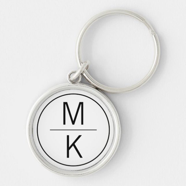 Chaveiro Divisor GL Branco Monograma (Frente)