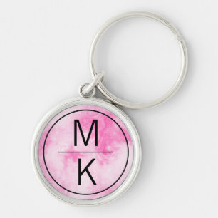 Chaveiro Divisor GL do Mármaco Rosa-Rosa do Monograma