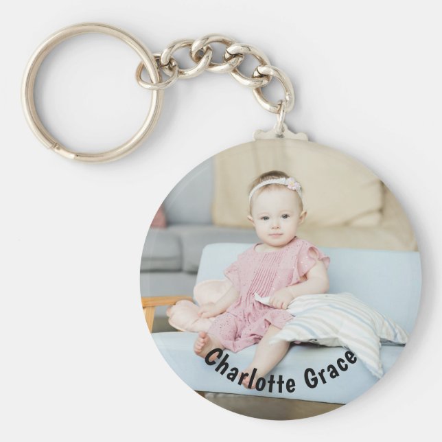 Chaveiro DIY Personalizar Foto e Nome Personalizados (Frente)
