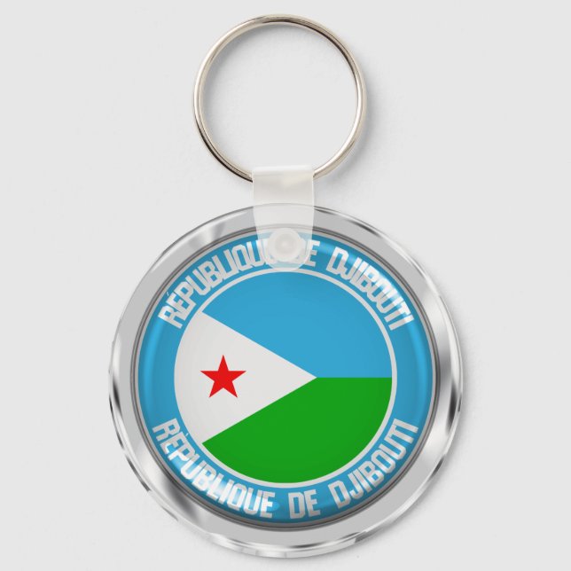 Chaveiro Djibouti Round Emblem (Frente)