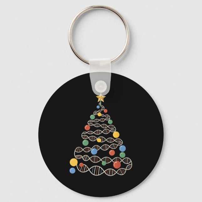 Chaveiro Dna Helix Christmas Tree Scientist Biology Science (Frente)