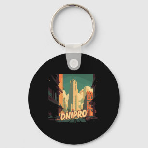 Chaveiro Dnipro Retro Ucrânia Vintage Ucraniano Viajando T