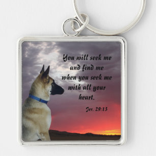 Chaveiro do 29:13 de Jeremiah do german shepherd