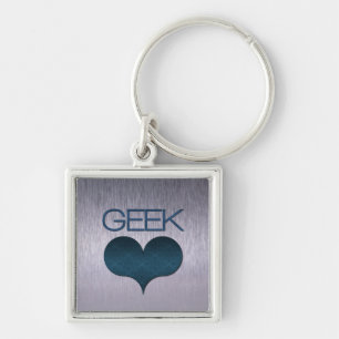 Chaveiro do Amor ao geek (Coração), Azul Escuro