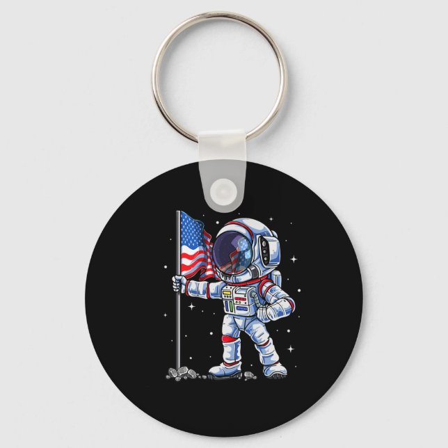 Chaveiro Do Astronauta Americano Flag Funny Patrioti (Frente)