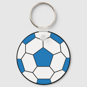 Chaveiro do azul da bola de futebol