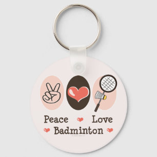 Chaveiro do Badminton do amor da paz