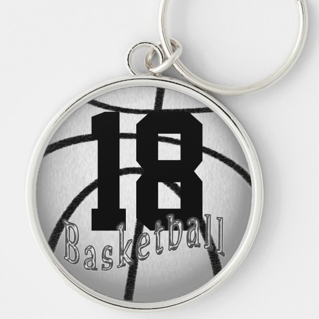 Chaveiro do basquetebol com SEU NÚMERO do jérsei (Frente)