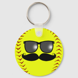 Chaveiro do bigode do softball de Fastpitch