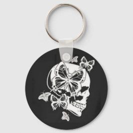 Chaveiro do botão Butterfly & Skull