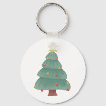 Chaveiro do botão da árvore de Natal