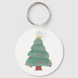 Chaveiro do botão da árvore de Natal