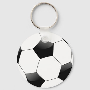 Chaveiro do botão de esfera do futebol