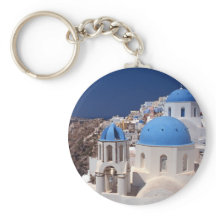 Chaveiro do botão de Grécia Santorini