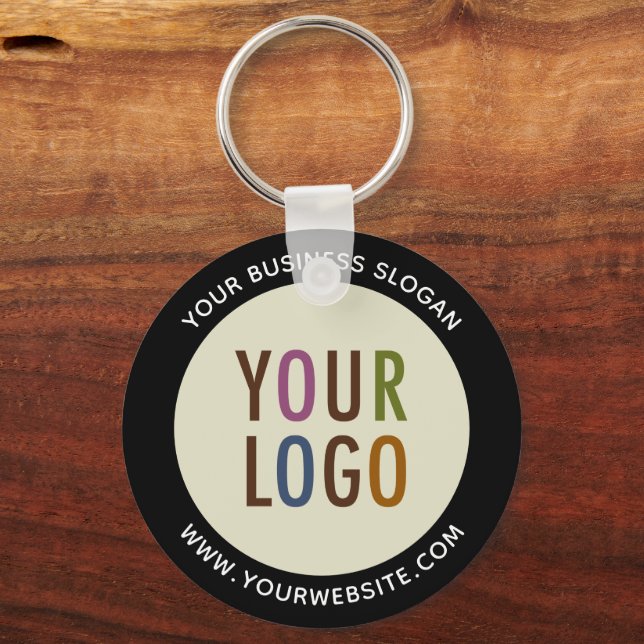 Chaveiro do botão de logotipo da empresa personali (Frente)