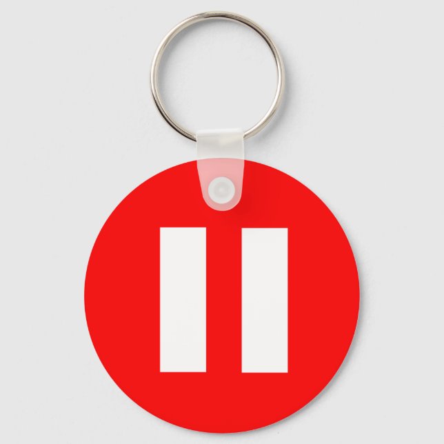 Chaveiro do botão de pausa (Frente)