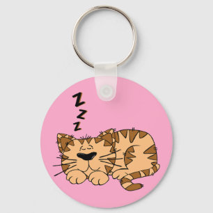 Chaveiro do Botão do Gatinho do Cat Nap