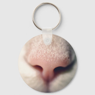 Chaveiro do Botão Gatinho Branco de Neve