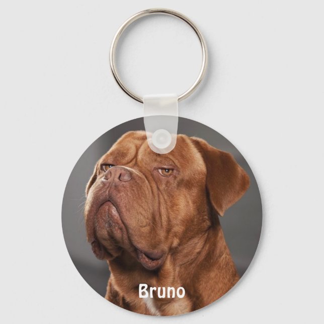 Chaveiro do Cão de Foto Pet Personalizado (Frente)
