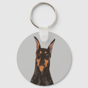 Chaveiro do cão do Pinscher do Doberman para o