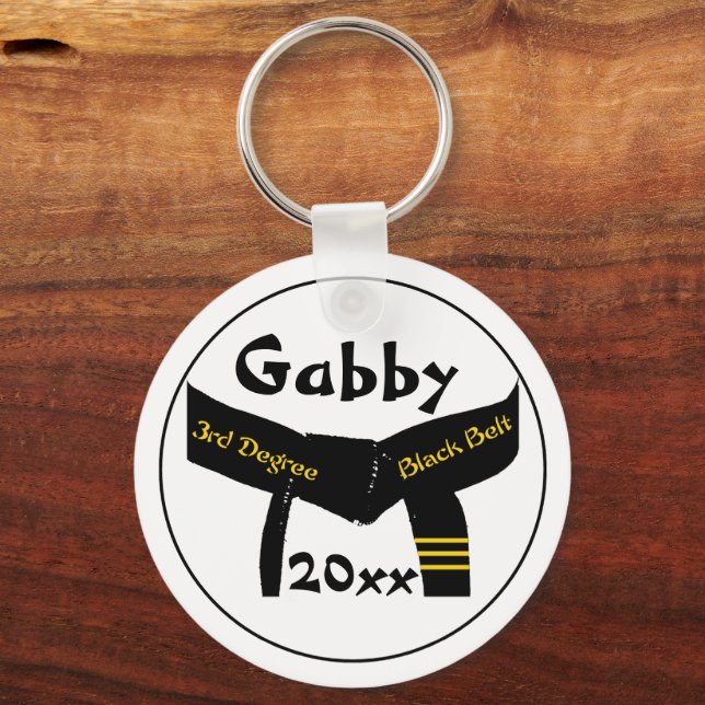 Chaveiro do Cinturão Negro de Terceiro Grau Artes  (Frente)