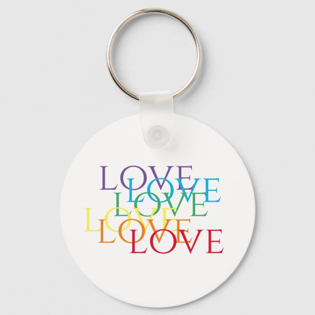 CHAVEIRO do Círculo de Alumínio do RAINBOW LOVE (Frente)