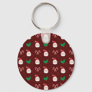 Chaveiro do Círculo de Alumínio Padrão de Natal
