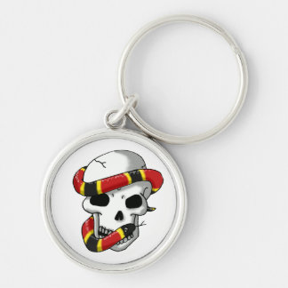 chaveiro do cobra e do crânio (cobra coral)