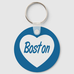 Chaveiro do Coração Branco do Love Boston MÃE