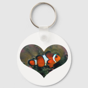 Chaveiro do coração de Clownfish