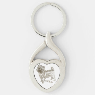 Chaveiro do coração de Terrier de monte de pedras